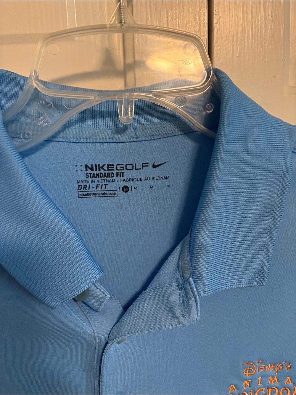 Nike Light Blue Polo Shirt with Animal Kingdom Embroidery - Picture 2 of 3